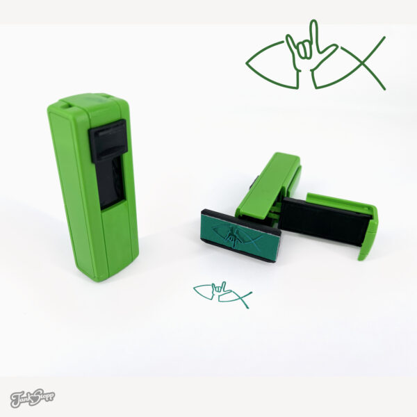 Taschenstempel "ICHTHYS ILY"