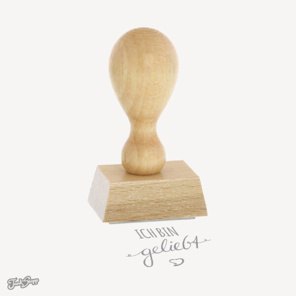 Holzstempel "Ich bin geliebt"